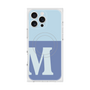 プレミアムスクエアケース with MagSafe［ オリジナル - initial two tone - M blue ］