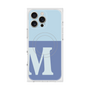 プレミアムスクエアケース with MagSafe［ オリジナル - initial two tone - M blue ］