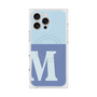 プレミアムスクエアケース with MagSafe［ オリジナル - initial two tone - M blue ］