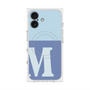 プレミアムスクエアケース with MagSafe［ オリジナル - initial two tone - M blue ］