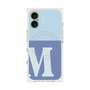 プレミアムスクエアケース with MagSafe［ オリジナル - initial two tone - M blue ］