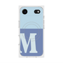 プレミアムスクエアケース with MagSafe［ オリジナル - initial two tone - M blue ］