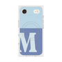 プレミアムスクエアケース with MagSafe［ オリジナル - initial two tone - M blue ］