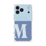 プレミアムスクエアケース with MagSafe［ オリジナル - initial two tone - M blue ］