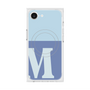 プレミアムスクエアケース with MagSafe［ オリジナル - initial two tone - M blue ］