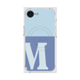 プレミアムスクエアケース with MagSafe［ オリジナル - initial two tone - M blue ］