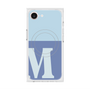 プレミアムスクエアケース with MagSafe［ オリジナル - initial two tone - M blue ］