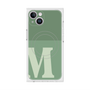 プレミアムスクエアケース with MagSafe［ オリジナル - initial two tone - M green ］