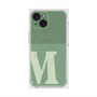 プレミアムスクエアケース with MagSafe［ オリジナル - initial two tone - M green ］
