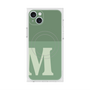 プレミアムスクエアケース with MagSafe［ オリジナル - initial two tone - M green ］