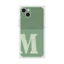 プレミアムスクエアケース with MagSafe［ オリジナル - initial two tone - M green ］
