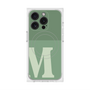 プレミアムスクエアケース with MagSafe［ オリジナル - initial two tone - M green ］