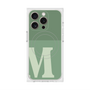 プレミアムスクエアケース with MagSafe［ オリジナル - initial two tone - M green ］