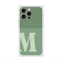 プレミアムスクエアケース with MagSafe［ オリジナル - initial two tone - M green ］