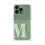 プレミアムスクエアケース with MagSafe［ オリジナル - initial two tone - M green ］