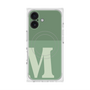 プレミアムスクエアケース with MagSafe［ オリジナル - initial two tone - M green ］
