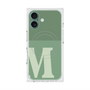プレミアムスクエアケース with MagSafe［ オリジナル - initial two tone - M green ］