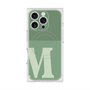 プレミアムスクエアケース with MagSafe［ オリジナル - initial two tone - M green ］