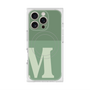 プレミアムスクエアケース with MagSafe［ オリジナル - initial two tone - M green ］