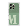 プレミアムスクエアケース with MagSafe［ オリジナル - initial two tone - M green ］