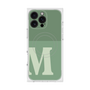 プレミアムスクエアケース with MagSafe［ オリジナル - initial two tone - M green ］