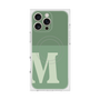プレミアムスクエアケース with MagSafe［ オリジナル - initial two tone - M green ］