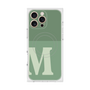 プレミアムスクエアケース with MagSafe［ オリジナル - initial two tone - M green ］