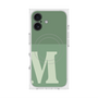プレミアムスクエアケース with MagSafe［ オリジナル - initial two tone - M green ］