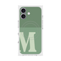 プレミアムスクエアケース with MagSafe［ オリジナル - initial two tone - M green ］