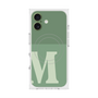 プレミアムスクエアケース with MagSafe［ オリジナル - initial two tone - M green ］