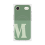 プレミアムスクエアケース with MagSafe［ オリジナル - initial two tone - M green ］