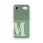 プレミアムスクエアケース with MagSafe［ オリジナル - initial two tone - M green ］