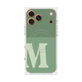 プレミアムスクエアケース with MagSafe［ オリジナル - initial two tone - M green ］