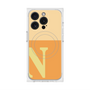 プレミアムスクエアケース with MagSafe［ オリジナル - initial two tone - N orange ］