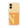 プレミアムスクエアケース with MagSafe［ オリジナル - initial two tone - N orange ］