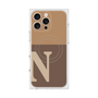 プレミアムスクエアケース with MagSafe［ オリジナル - initial two tone - N brown ］