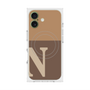 プレミアムスクエアケース with MagSafe［ オリジナル - initial two tone - N brown ］