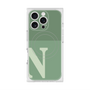 プレミアムスクエアケース with MagSafe［ オリジナル - initial two tone - N green ］