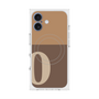 プレミアムスクエアケース with MagSafe［ オリジナル - initial two tone - O brown ］