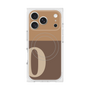 プレミアムスクエアケース with MagSafe［ オリジナル - initial two tone - O brown ］