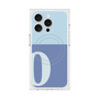 プレミアムスクエアケース with MagSafe［ オリジナル - initial two tone - O blue ］