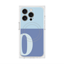 プレミアムスクエアケース with MagSafe［ オリジナル - initial two tone - O blue ］