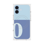 プレミアムスクエアケース with MagSafe［ オリジナル - initial two tone - O blue ］
