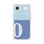 プレミアムスクエアケース with MagSafe［ オリジナル - initial two tone - O blue ］