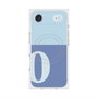 プレミアムスクエアケース with MagSafe［ オリジナル - initial two tone - O blue ］