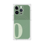 プレミアムスクエアケース with MagSafe［ オリジナル - initial two tone - O green ］