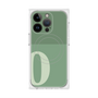 プレミアムスクエアケース with MagSafe［ オリジナル - initial two tone - O green ］