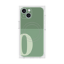 プレミアムスクエアケース with MagSafe［ オリジナル - initial two tone - O green ］