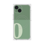 プレミアムスクエアケース with MagSafe［ オリジナル - initial two tone - O green ］