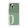 プレミアムスクエアケース with MagSafe［ オリジナル - initial two tone - O green ］